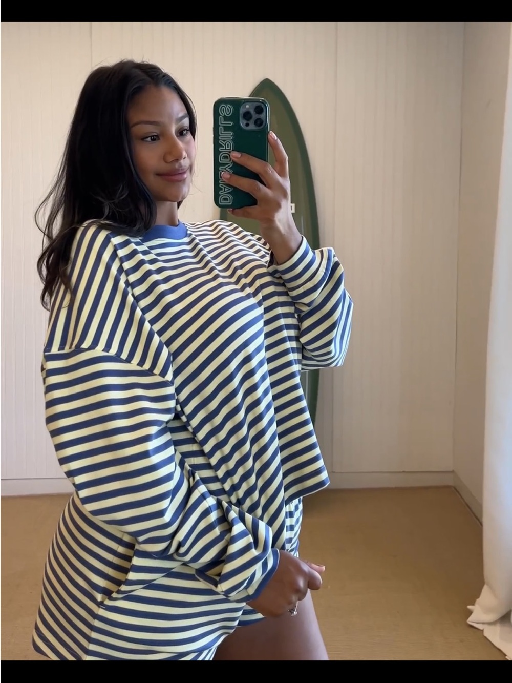 Daily Drills Striped Cotton Navy and Lemonade set